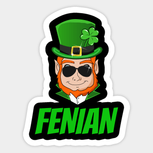 Funny Saint Patricks Day Fenian Leprechaun Sticker